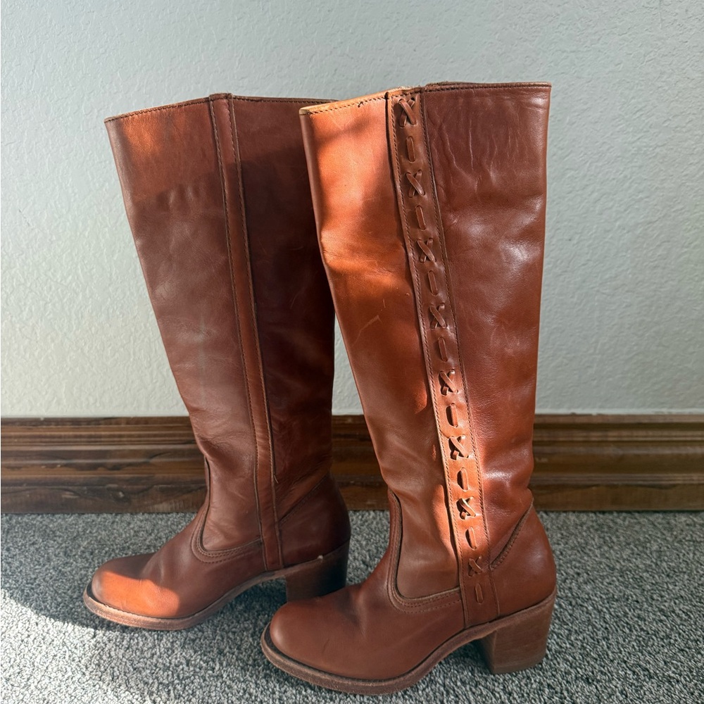 Dexter Brown Heeled Fall Boots - Picture 3 of 6